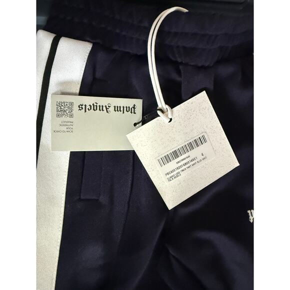 RETAIL $345 Palm Angels Long Track Pants Navy Blue*BRAND-NEW with tags*SZ 4 - Picture 4 of 6